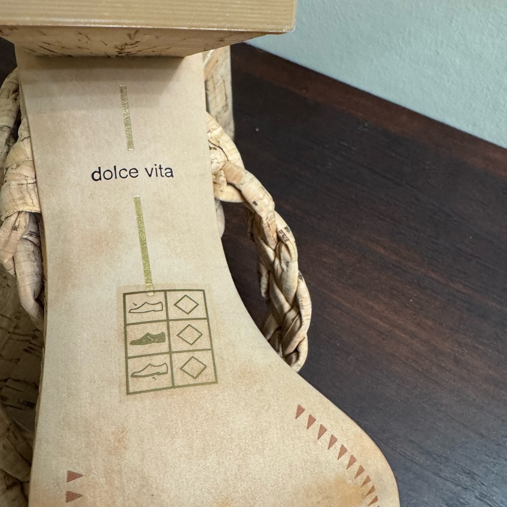 Dolce Vita Paily Braided Cork Block Heel Sandals – Size 8.5 – New - Picture 10 of 12
